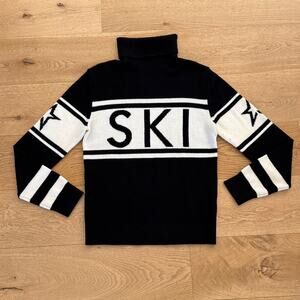 Perfect Moment Merino Wool Sweater Schild Size M Black White
